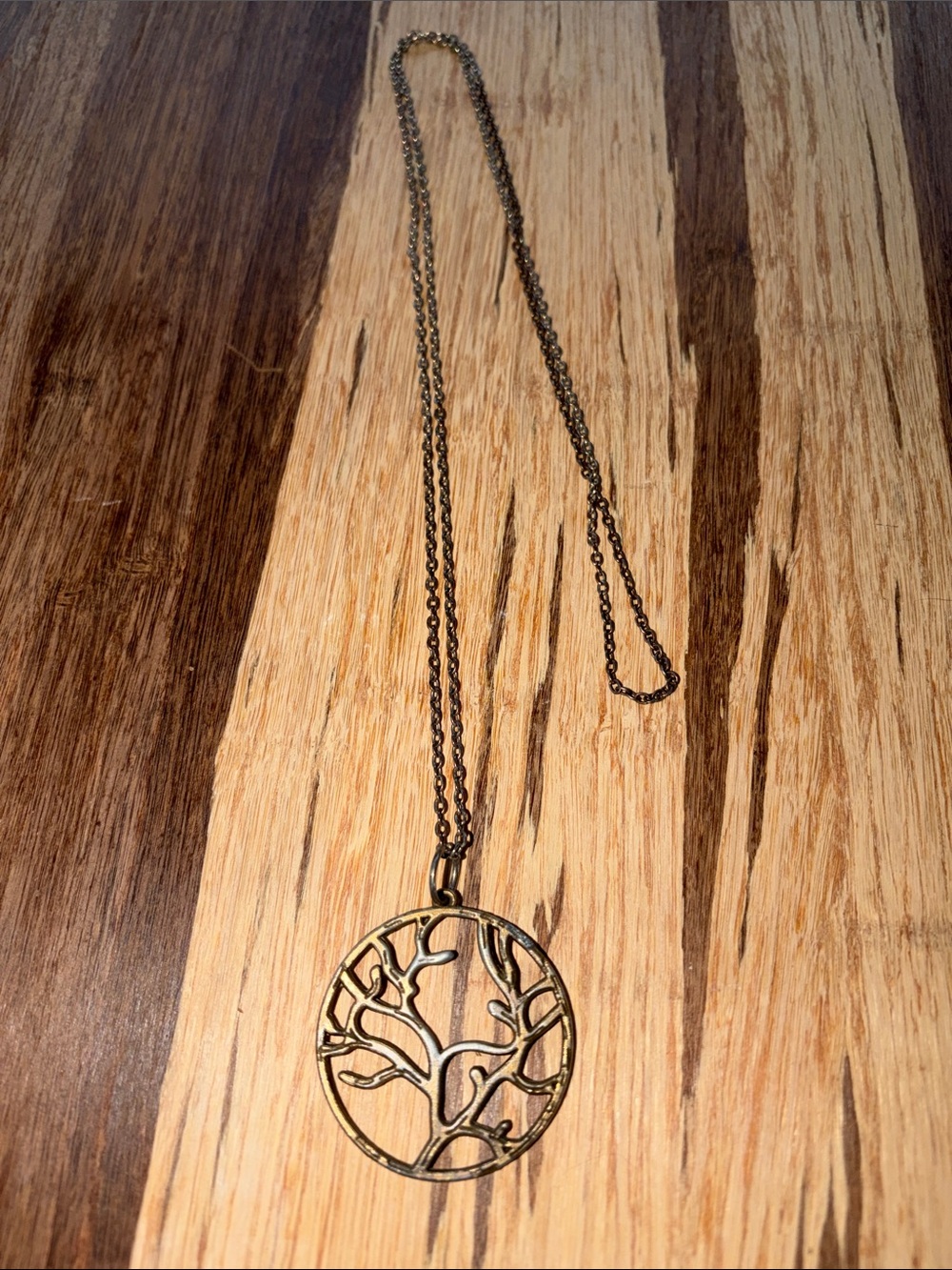 Tree of Life Pendant Necklace in Antique Bronze